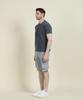 PANICALE Grey Washed Cotton Blend Cargo Shorts