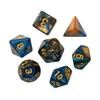 7Pcs/Set Starry Sky Acrylic Multi-side Dice Portable D4/6/8/10/12/20 Polyhedral Gaming Dice Prop Adults Family Night Party Board Game Essentials
