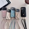 Применимо к чехлу для мобильного телефона iPhone17Pro, сумка-кошелек с узором личи 17Air, чехол-мессенджер для карт 16pro, женский.