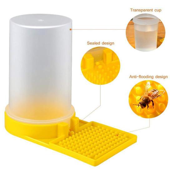 3Pcs Bee Waterers Transparent Visible Bee Drinking Cups Watering Station Beehive Entrance Feeder Beekeeping Equipment