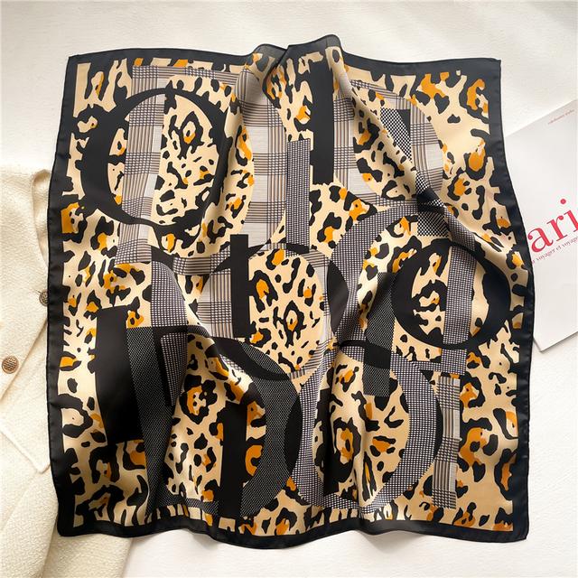 Silk Scarf For Women Luxury Hijab Hair Bands Square Neckerchief Female Satin Shawl Ribbon Headband Fashion Wraps Bandana