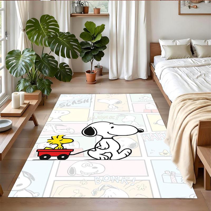 Crystal Velvet Rug Soft Non Slip Indoor Floor Mat Home DecorSnoopy Peanuts