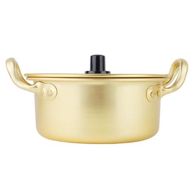 Корейская кастрюля с лапшой рамэн Корейская желтая алюминиевая кастрюля с лапшой быстрого приготовления (20см)