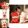 2024 Lucky Dragon Plush Toy Red And White 20cm-55cm Soft And Cuddly Dragon Stuffed Animal