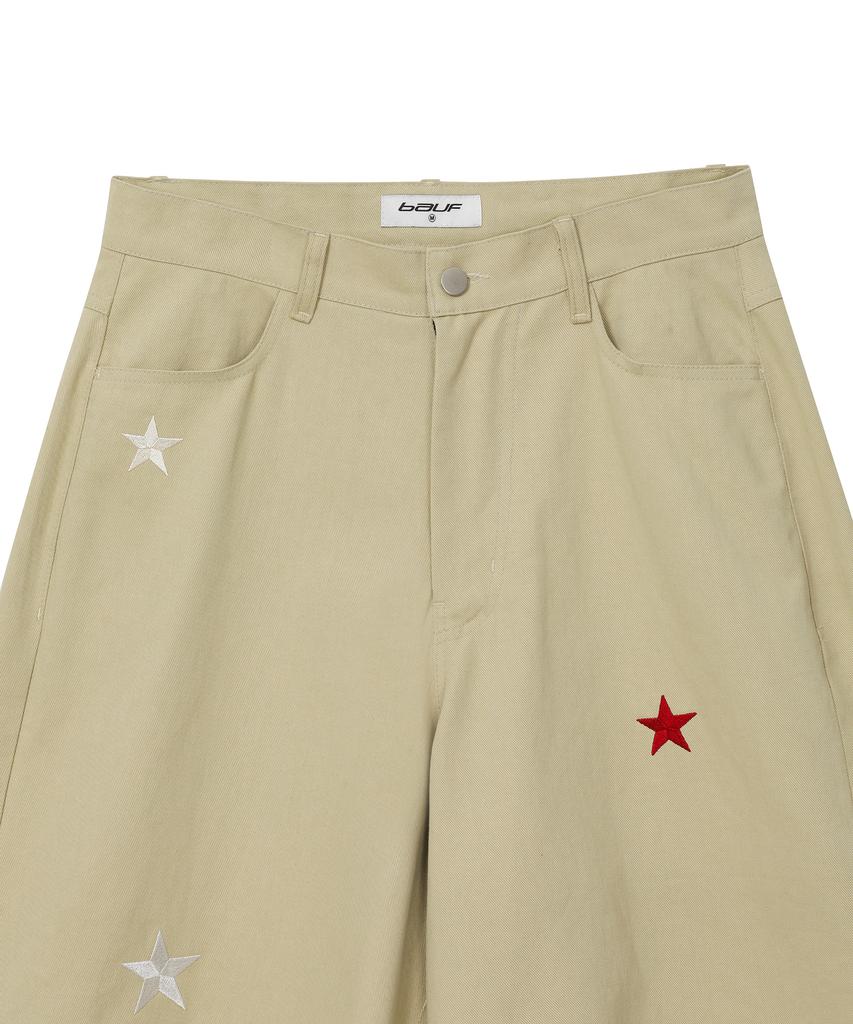 BAUF Star Symbol Bermuda Pants [Beige]