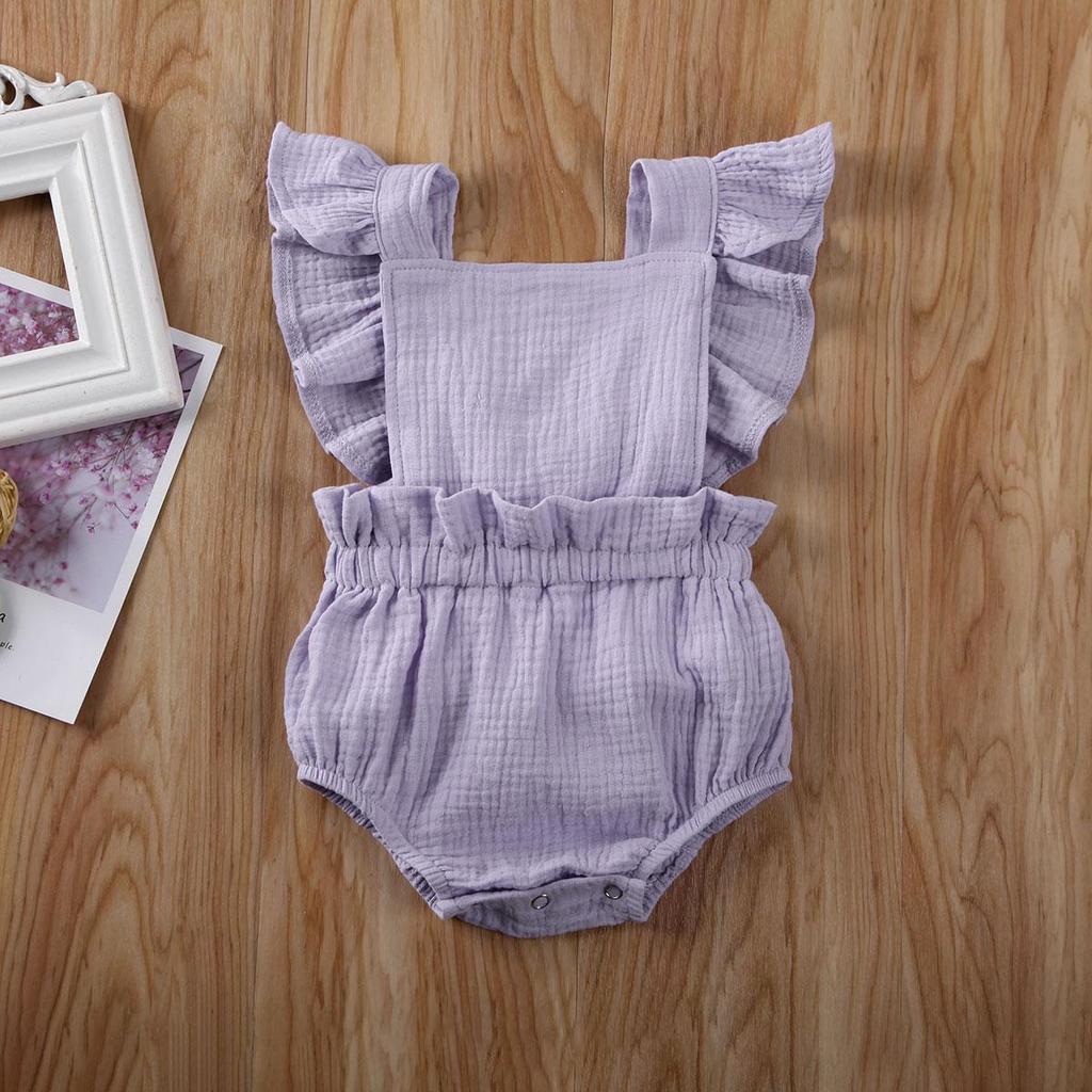 Fashion Newborn Infant Baby Girl Lace Ruffles Out Romper Jumpsuit Sunsuit Outfit Clothes