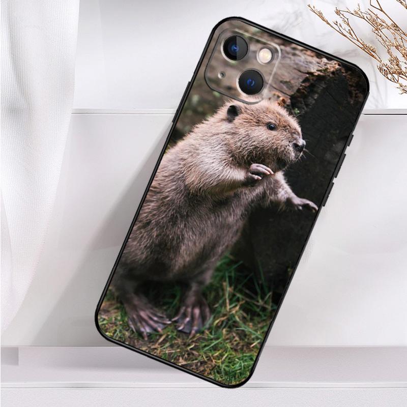 Animal Beaver Phone Case For iPhone 16 15 14 13 12 11 Pro Max Mini X XR XS Max 7 8 Plus Back Cover