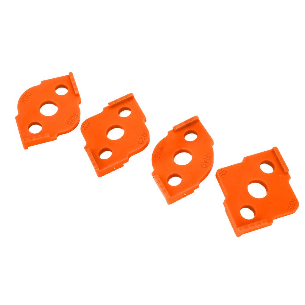 4 шт. Шаблоны для углов R Круглый угол Радиусный шаблон Фрезерный шаблон ABS Деревообрабатывающий угловой локатор Синий