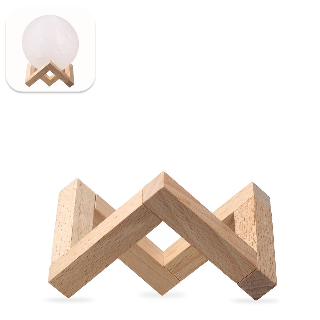 Деревянный кронштейн, держатель лунной лампы, съемная деревянная подставка для 3D-печати, лунная лампа, шарообразная ночь