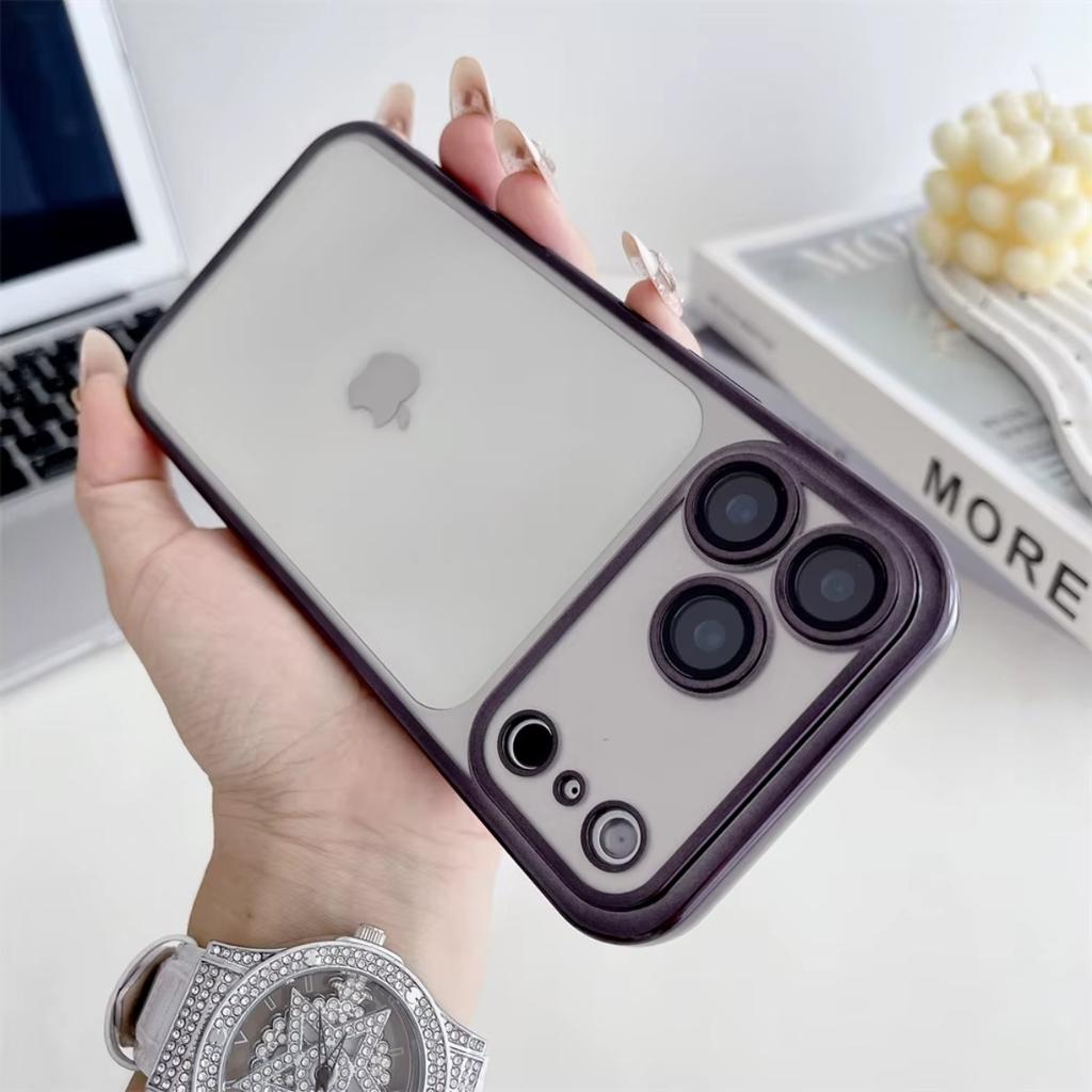 Прозрачный гальванизированный чехол для телефона для iPhone 17 Air 16 15 Plus 14 Pro Max 13 12 Mini Мягкий чехол из ТПУ с защитной пленкой для объектива