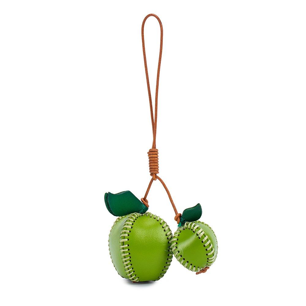 Strawberry Fruit Pendant Pear Bag Pendant Cute Leather Keychain  Women