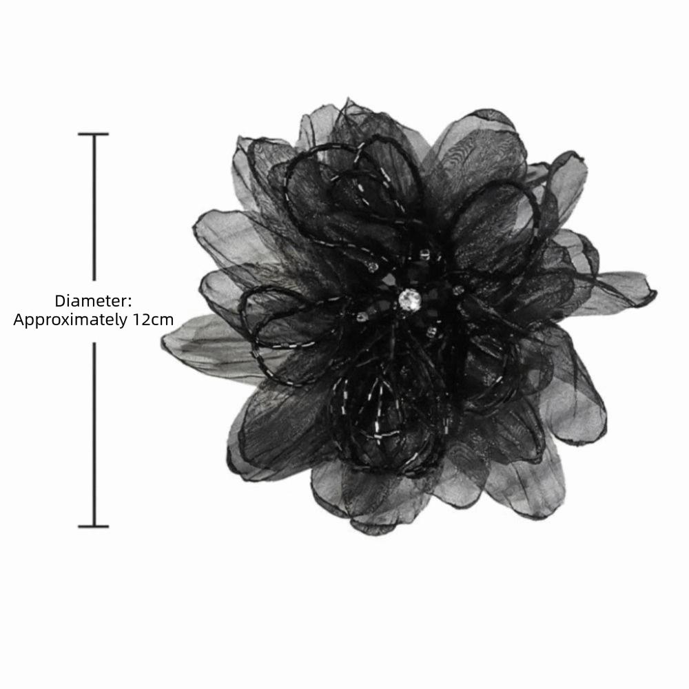 Organza Fabric Fabric Flower Corsage Beaded Flower Flower Applique Flower Patch Formal Wear
