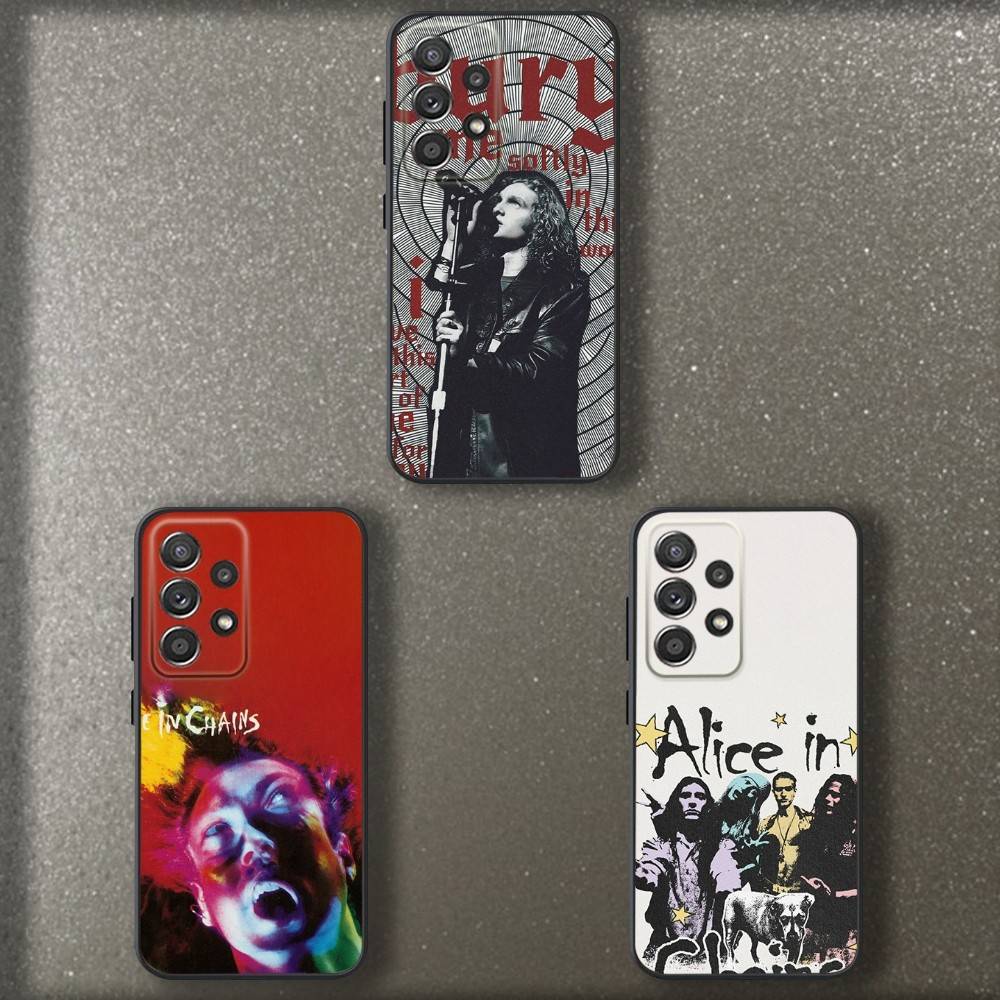Чехол для телефона Band A-Alice In C-Chains для Samsung S 25,24,23,22,30,21,10,9,Ultra,Plus,Lite,FE,4,5 G Мягкий черный чехол