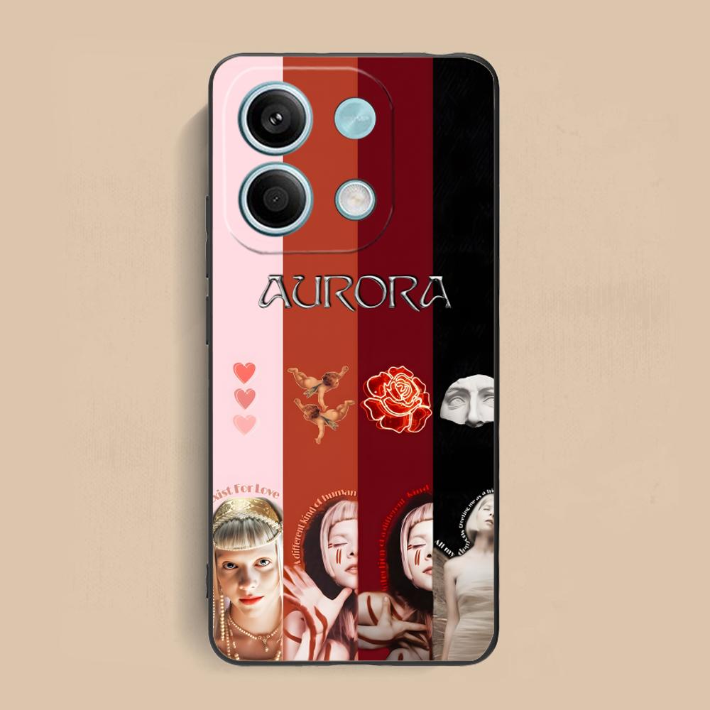 Aurora Aksnes Mobile Cell Phone Case for Xiaomi Redmi Note 14 13 12 11 S Pro Plus 4G 5G Colorful Printing Cover Cover Cellphones