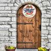 Rustic Wooden "Miller Since 1855" Beer Tin Sign, 8x8 Inches, Vintage Metal Wall Art Decor for Home, Restaurant, Bar, Cafe, Garage Decor