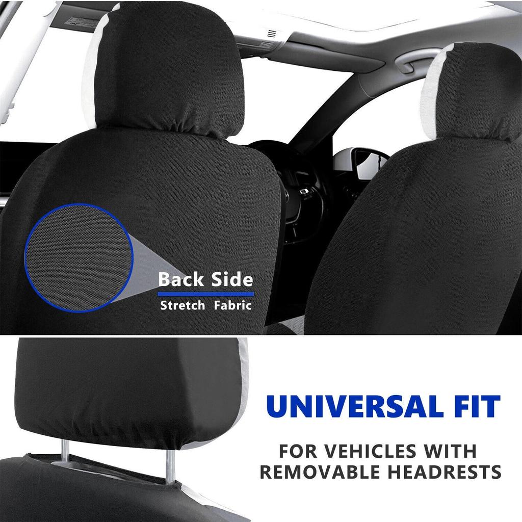 Housses de siège de voiture universelles 9 pièces toutes saisons, housses souples, respirantes, durables et confortables pour cinq places