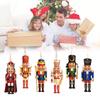 Pcs Nutcracker 6 Soldiers Wooden Pendant Hanging Decorations Christmas Gift
