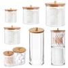 Bathroom Accessories Jewelry Cotton Ball Dispenser Bathroom Jars Qtips Holder Cotton Swab Holder