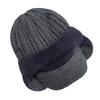 New Plush Fur Lined Winter Hat With Earflap Fashion Faux Fur Beanie Hats Men Outdoor Keep Warm Cap Hat Father Warm Gift