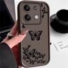 Fashion Butterfly Phone Shell For Xiaomi 13T 11T Pro Poco F6 Pro X6 M6 X5 Pro Redmi Note 13 12 11 10 Pro Max Shockproof Soft Matte Silicone Case Cover
