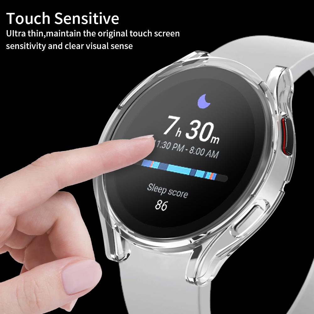 Защитный корпус для Samsung Galaxy Watch 4/5 40 мм 44 мм Защита экрана ТПУ Полная защита Бампер Защитная крышка для Watch 6 40 мм 44 мм