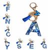 Initials Alphabet 26 Letter Keychain 26 Letter Butterfly Tassel Keychain  Home Decoration