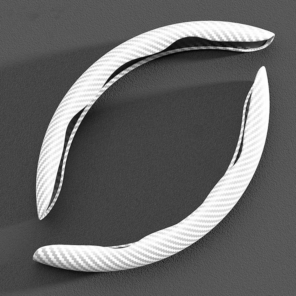 2 шт. чехол рулевого колеса автомобиля из углеродного волокна силикона на заказ противоскользящий усилитель чехол автомобильные аксессуары для Auto Deco 2024