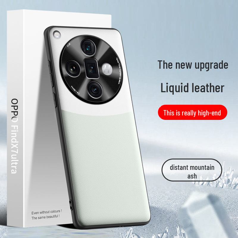 Защитный чехол из жидкой кожи для мобильного телефона Oppo Find X7 Ultra, защита от падения, поставляется как единое целое.