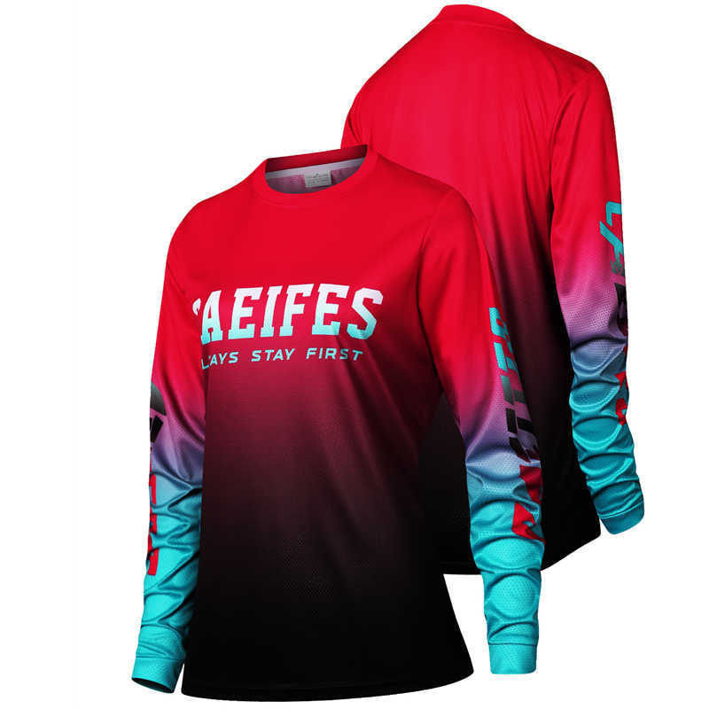 Cross-border racing suits, motorcycle suits, downhill suits, tops, casual sports retro women's T-shirts, running and cycling, sun protection