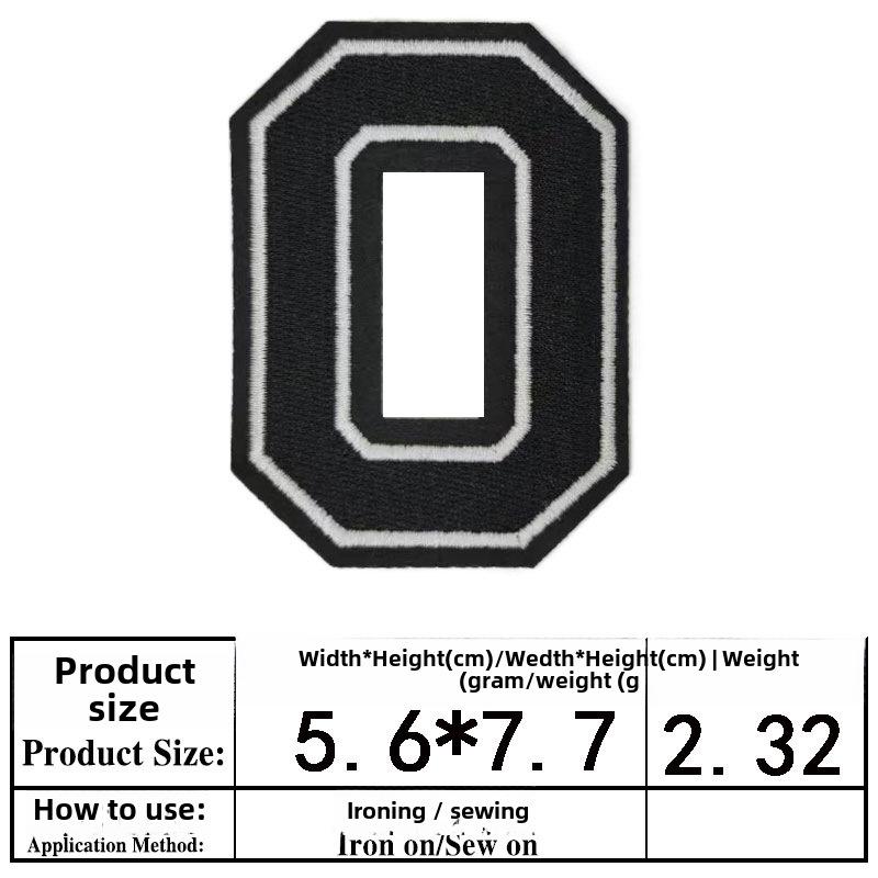 Вышитый алфавит и цифры нашивка на рукаве из джерси