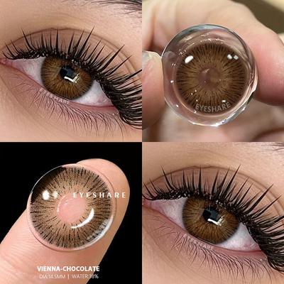 1 пара цветных контактных линз для глаз, коричневые линзы Colorcon, косметика, синие цветные линзы, косметические линзы для глаз, годовое использование