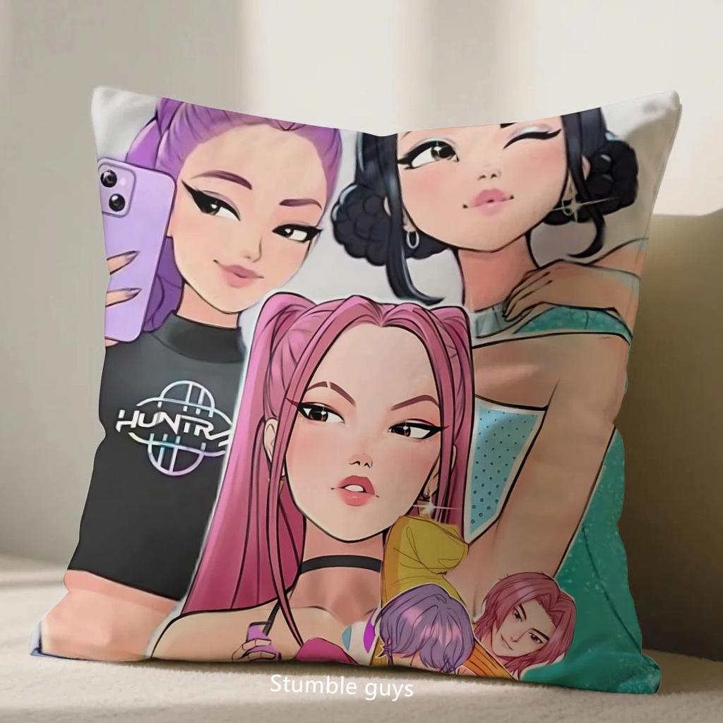 Чехол для подушки K-pop Охотники на демонов Аниме 45x45 см Наволочка для диванной подушки Для спальни