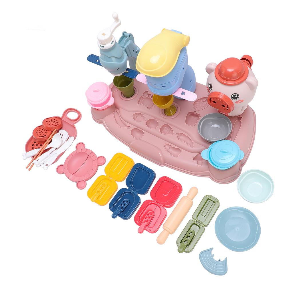 Color Dough Play Set Plastic Develop Creativity Improve Hands Eye Coordination Fun Noodle Maker