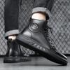 Модные мужские ботинки, повседневные кожаные ботильоны, высокие повседневные туфли на шнуровке, дизайнерская спортивная обувь, высококачественные мужские кроссовки