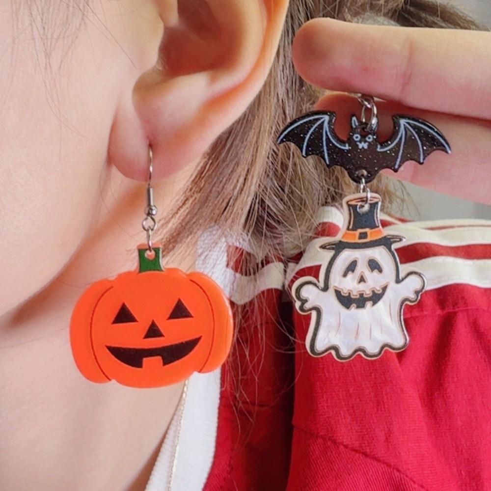Heart Halloween Earrings Spider Pumpkin Dangle Earrings Trendy Cute Ghost Ear Studs Unisex