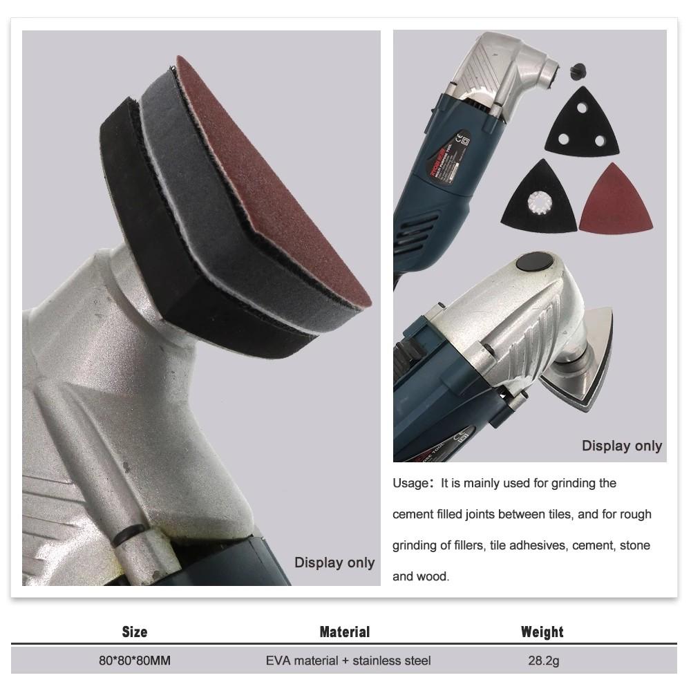 Arbor Oscillating Pad Sanding Sonicrafter Tool Triangular 5PCS Replacement