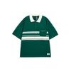 Карманные спортивные повседневные мужские рубашки-поло с короткими рукавами лесно-зеленого цвета IS4944
