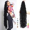 Женские синтетические волосы 36 дюймов червячная завивка Nu Locs - нерегулярные волосы для вязания крючком
