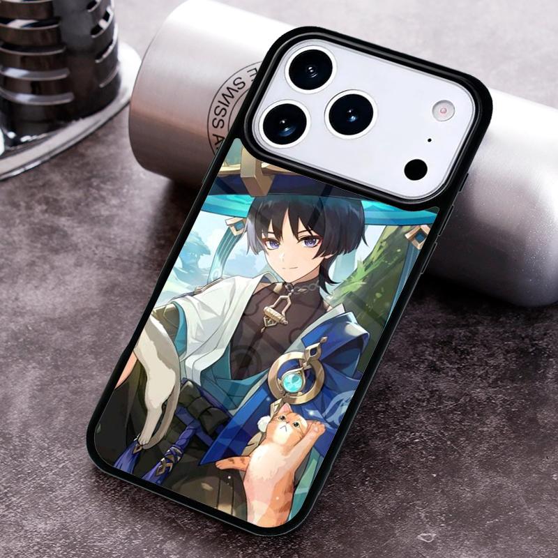 Чехол для телефона Genshin Impact Scaramouche для iPhone 17 16 15 Pro Max Air 14 13 12 11 Plus Ударопрочный чехол