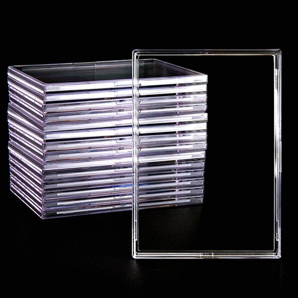 10 шт. Жесткие прозрачные топлоадеры для карт - Акриловые защитные кейсы для коллекционных карт, подходят для бейсбольных, TCG, MtG ZSY