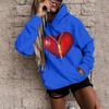 Women's Fashion Hoodie Love Print Ladies Casual Sports Hoodie Girls Harajuku Pullover Long Sleeve Oversized Pocket Sweatshirt