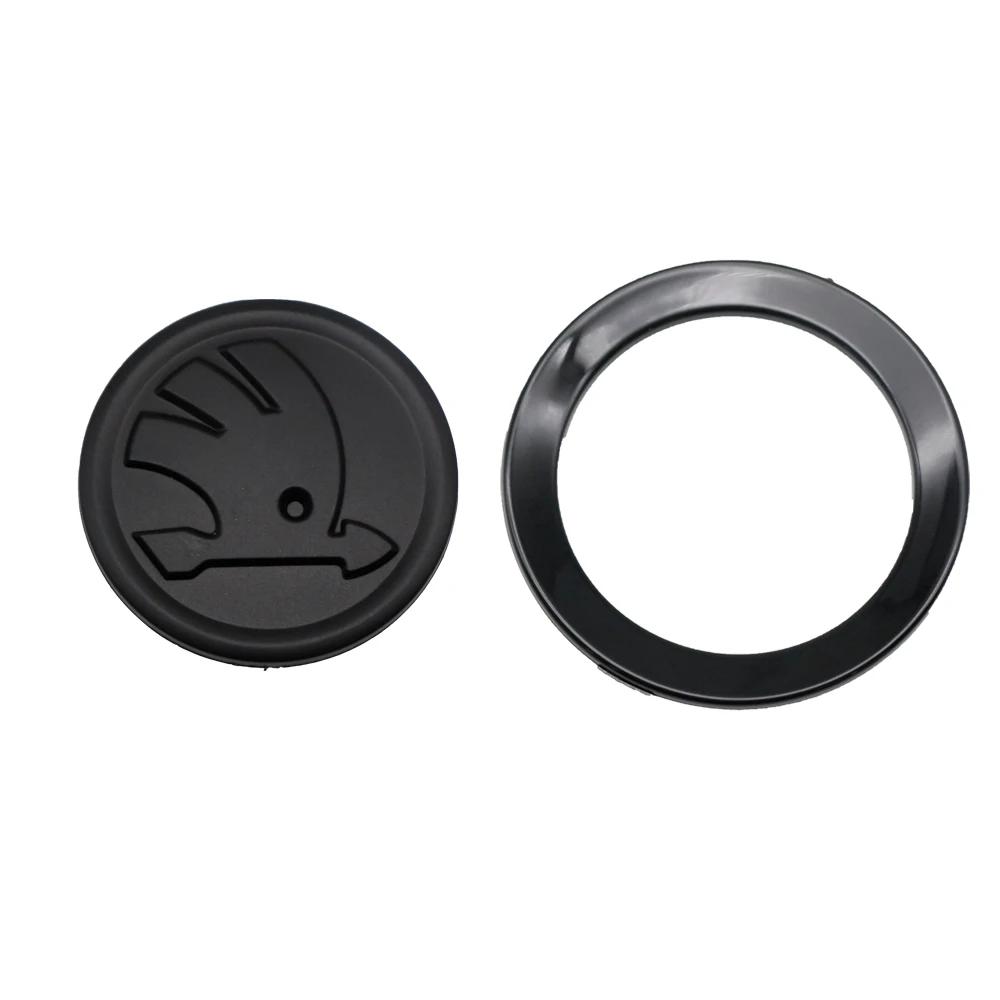 NADH5 Car Steering Wheel Badge Emblem Sticker Auto Interior Accessories For Skoda Yeti Kodiaq Octavia Karoq Kamiq Fabia Rapid Superb