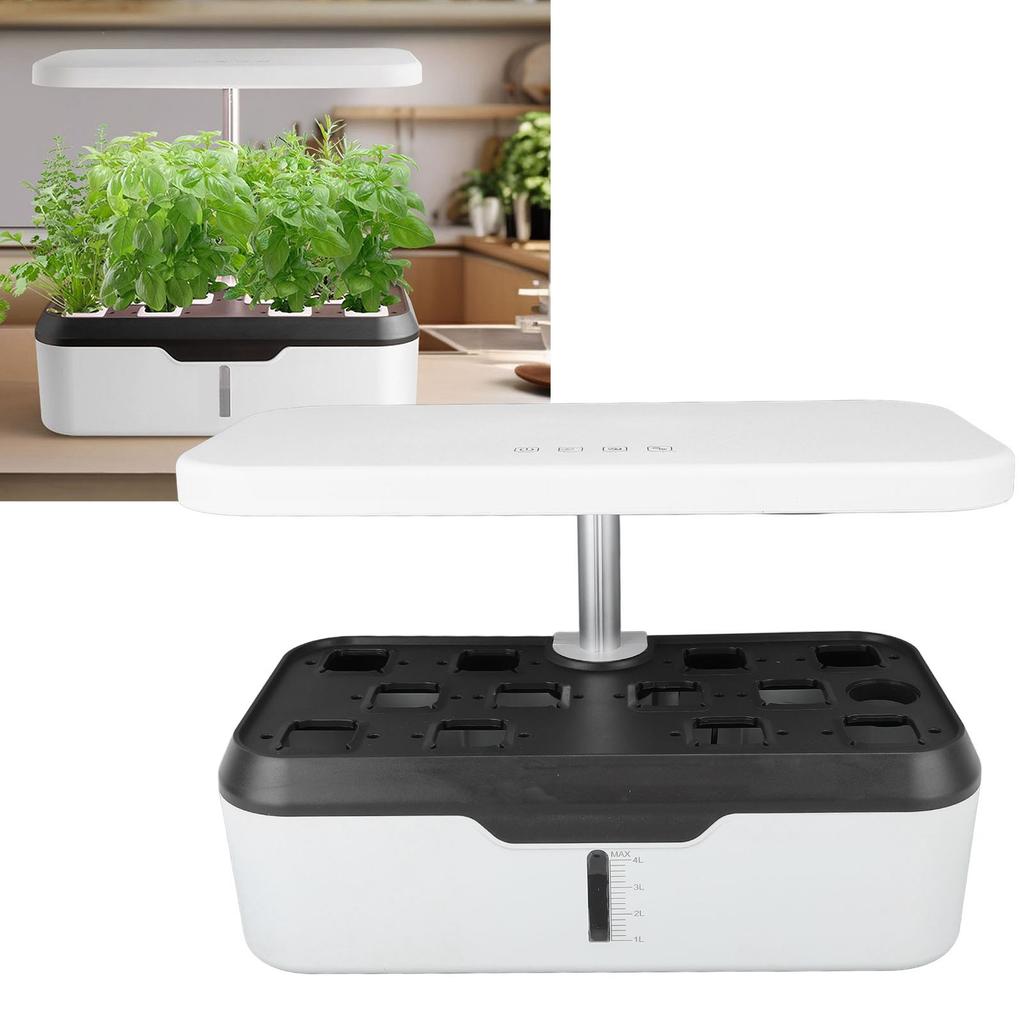 Система выращивания гидропоники для внутреннего сада, 12 стручков, регулируемая по высоте, интеллектуальная гидропонная сеялка со светодиодным освещением для дома