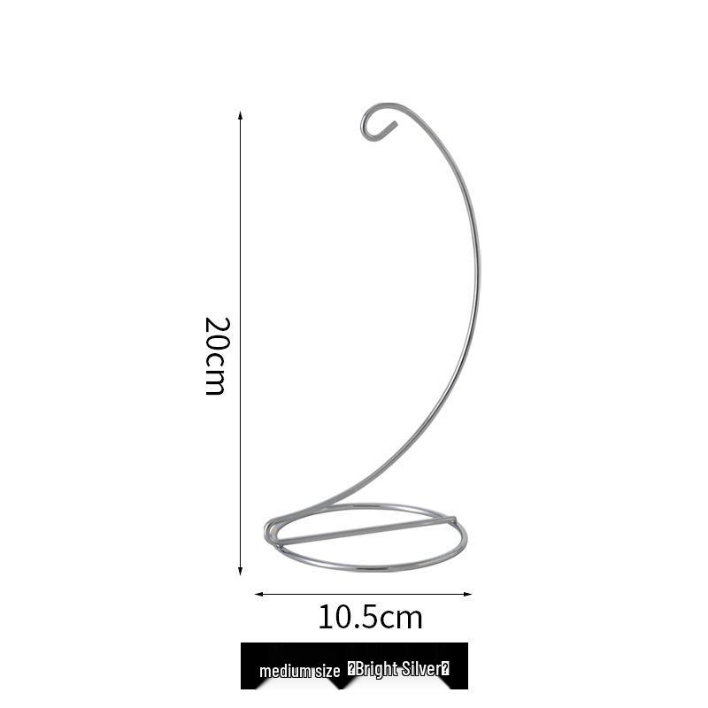 Modern Minimalist Hanging Glass Sphere with Iron Stand for Plants