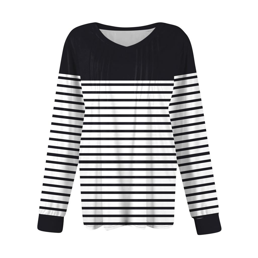 Женские рубашки с длинным рукавом-фонариком, плиссированные туники с V-образным вырезом, осенние топы с длинным рукавом и принтом