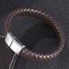 Fashion Leather Bracelet Stainless Steel Buckle Men Women Leather Bracelet Jewelry Charm Bracelet