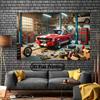 Тканое панно Ford Mustang Muscle Car Ретро Гараж Мастерская Настенное украшение