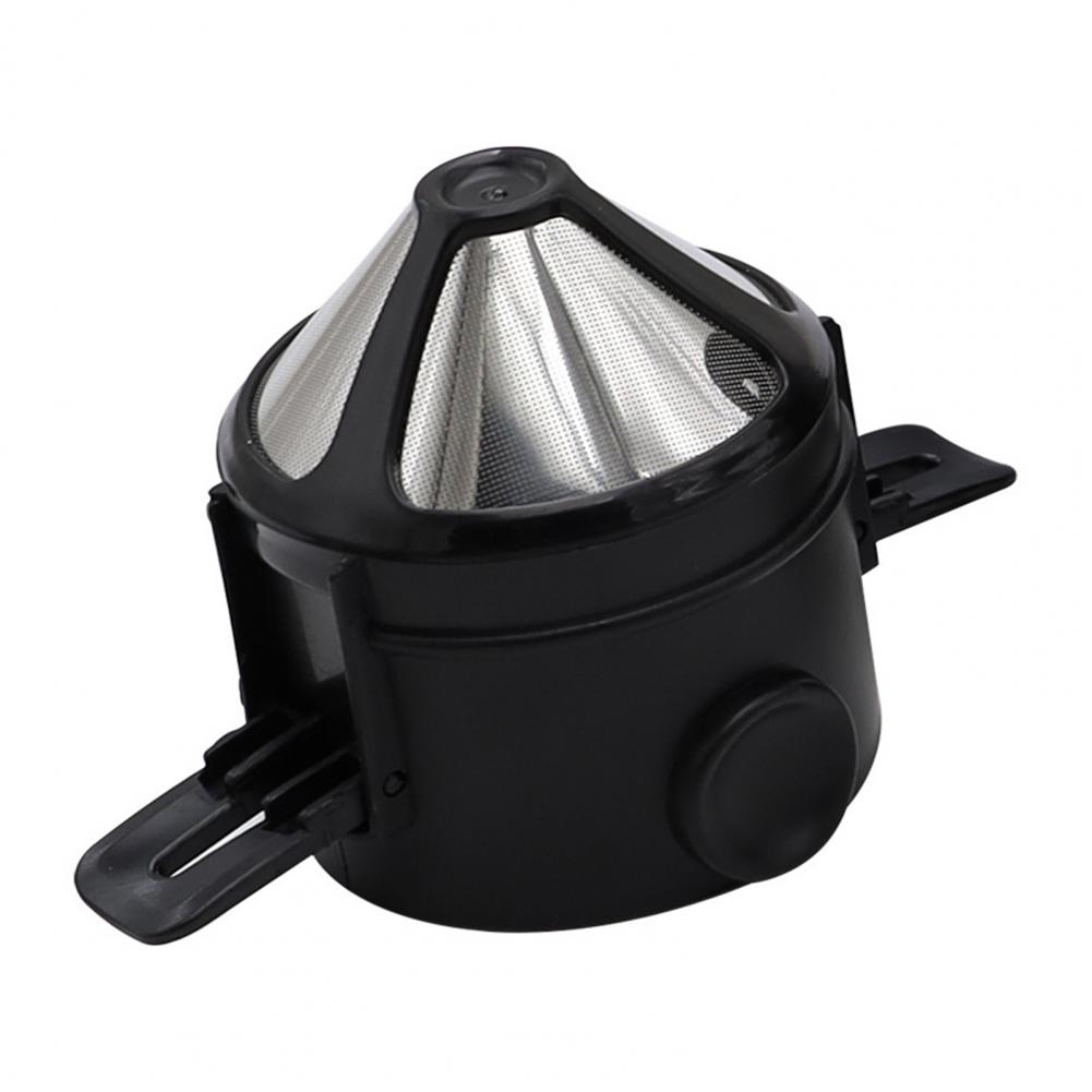 Пуровер кофейная воронка из нержавеющей стали, кофеварка, двухслойный фильтр, экологичный конусный фильтр, легко чистить, многоразовый кофе