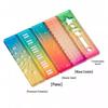 Mini Rainbow Gradient Palm Ruler: Creative Multifunctional Student Planner & Portable Stained Glass Ruler