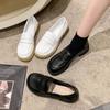 Soft Leather Small Leather Shoes Women's 2025 Summer British Style New Black Soft-soled Work Flat Spring and Autumn Comfortable Loafers